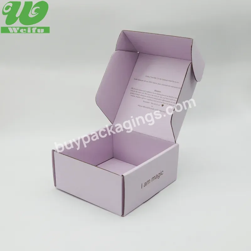 Custom Logo Printed Ear Lock Corrugated Cardboard Paper Packaging Mailer Postal Shipping Box