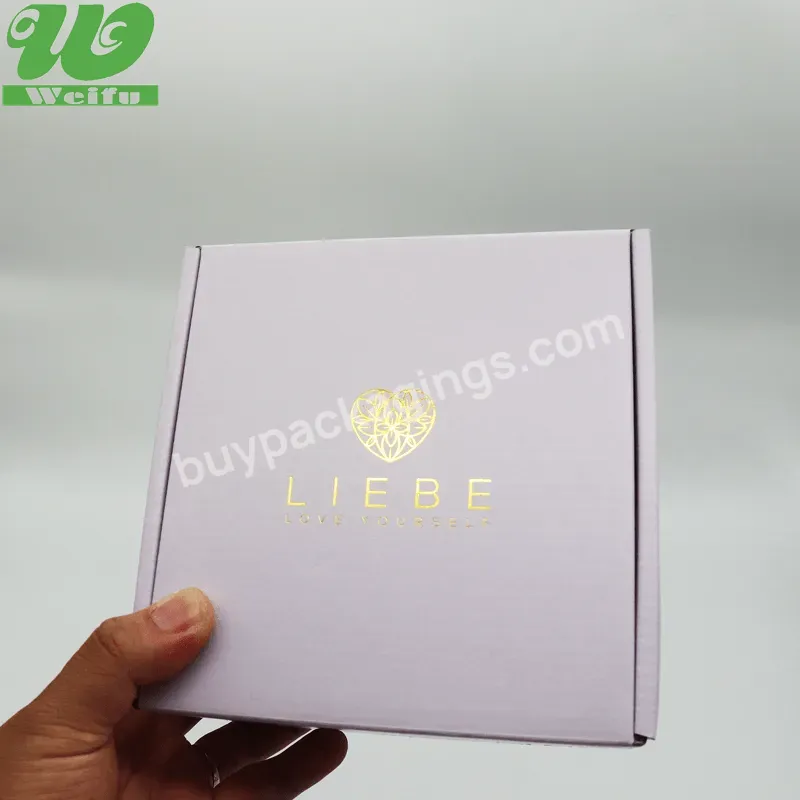 Custom Logo Printed Ear Lock Corrugated Cardboard Paper Packaging Mailer Postal Shipping Box