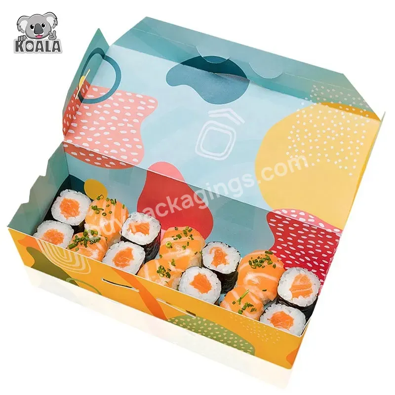 Custom Logo Printed Eco Friendly High Quality Fancy Food Sushi Packaging Box