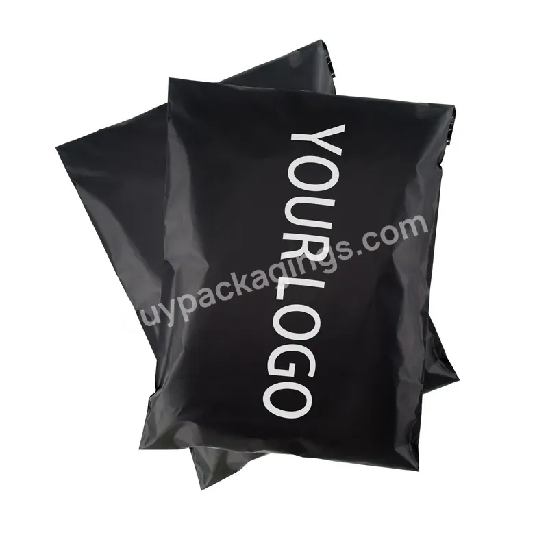 Custom Logo Printed Express Recycled Black Courier Bags Clothes Shipping Package Envelope Poly Mailer Mailing Polymailer Bag