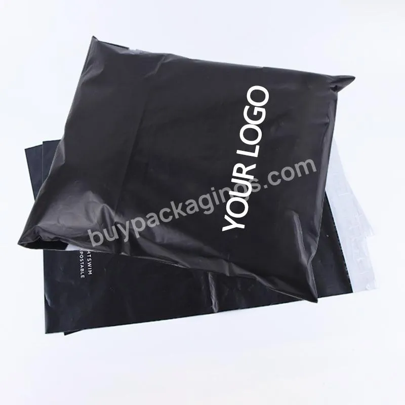 custom logo printed express recycled black courier bags clothes shipping package envelope Waterproof Self Sealing polymailer bag