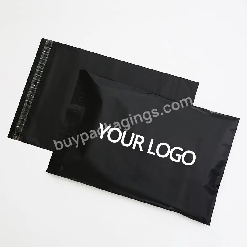 custom logo printed express recycled black courier bags clothes shipping package envelope Waterproof Self Sealing polymailer bag