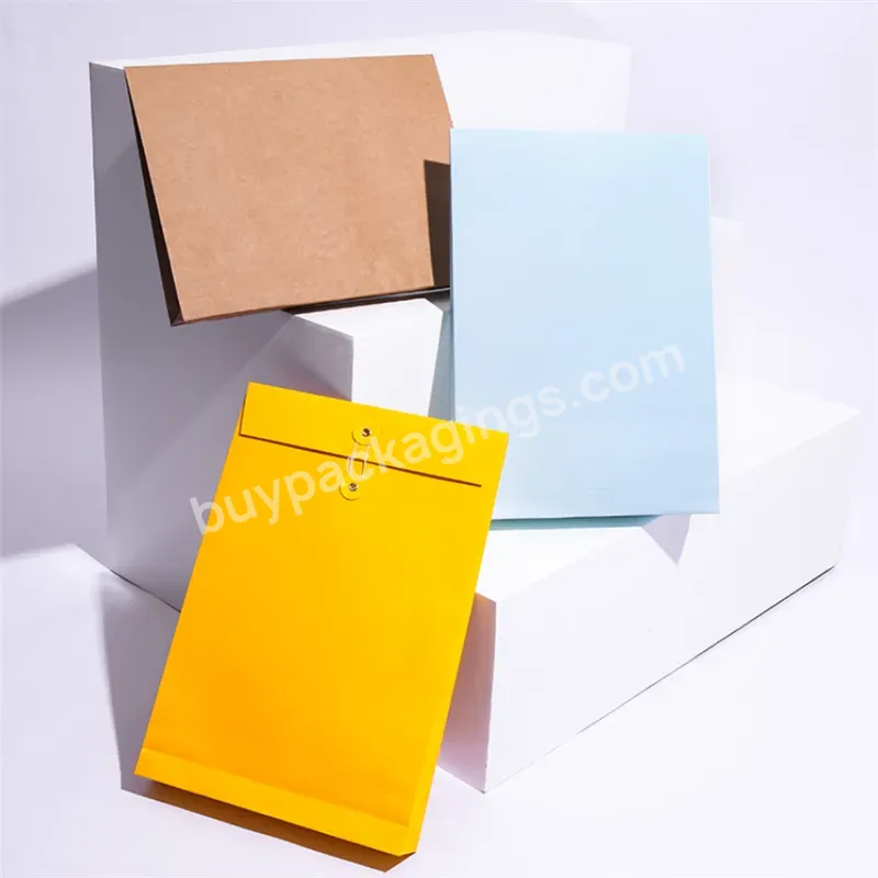 Custom Logo Printed Flat Mailer Self Seal Clothing Packaging Shipping Mailing Bags Expandable Kraft Paper Envelope