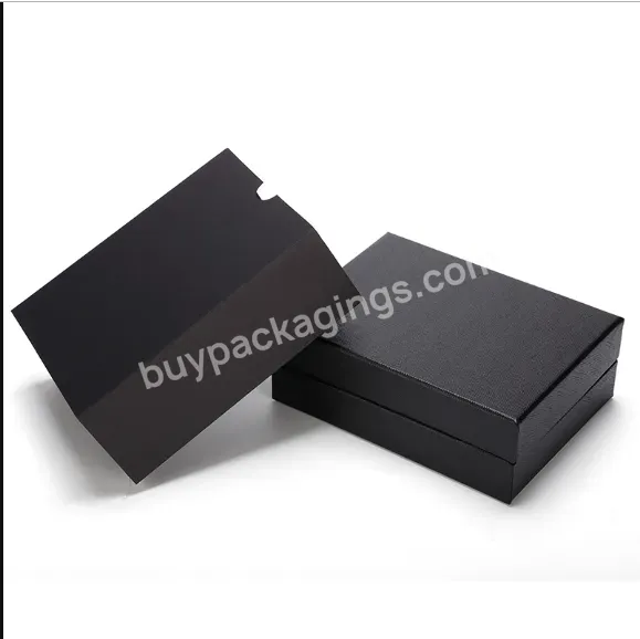 Custom Logo Printed Gift Wrap Jewelry Luxury Black Cardboard Packaging Heaven And Earth Box