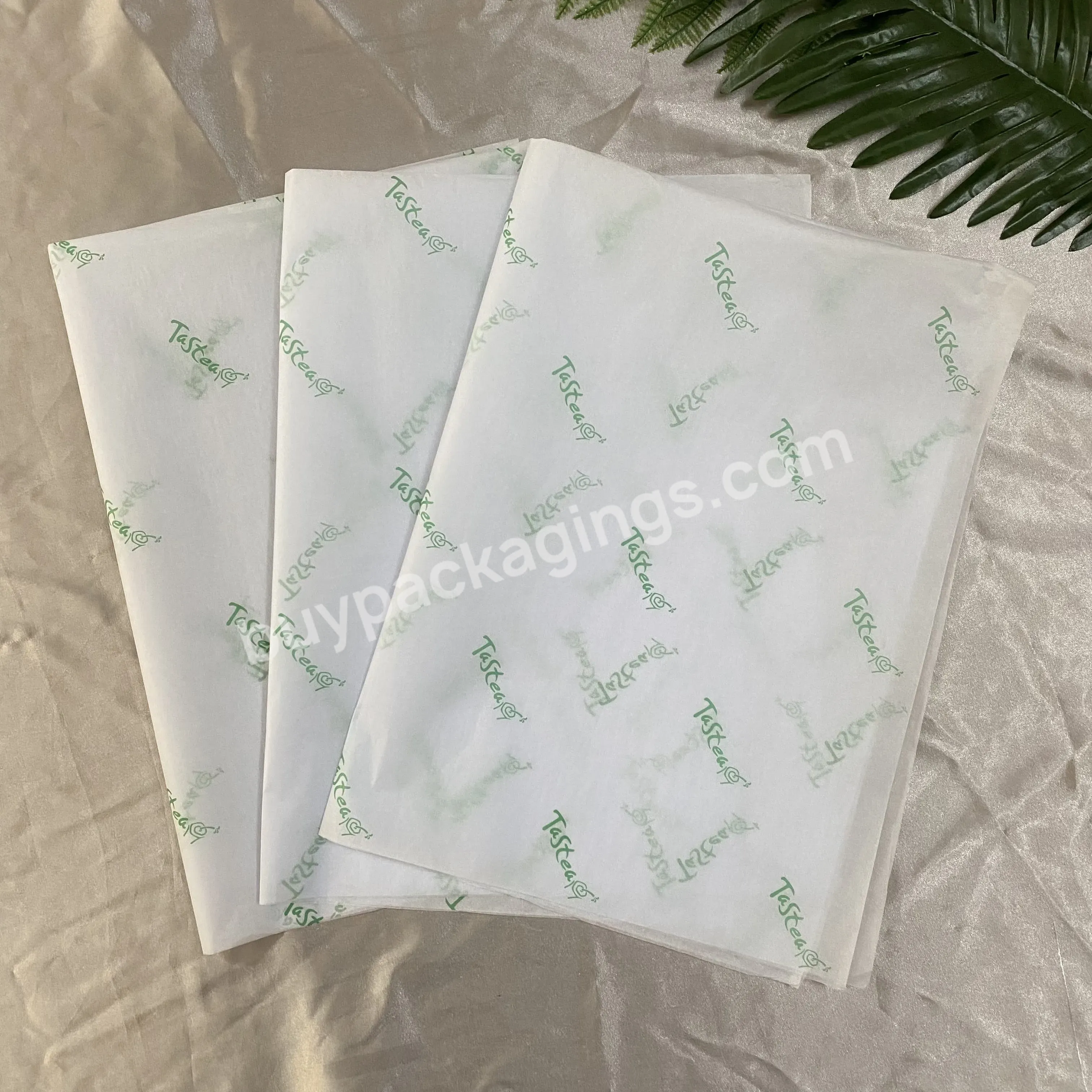 Custom Logo Printed Greaseproof Oil Greaseproof Wax Food Wrapping Paper Chocolate Wrapping Paper