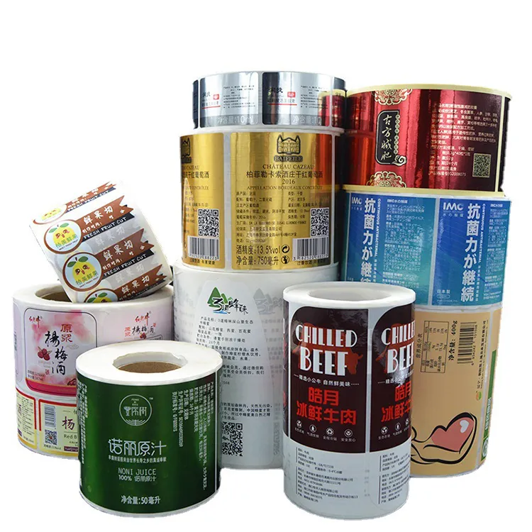 Custom Logo Printed Label Waterproof Vinyl Cosmetic Packaging Sticker Roll Bottle Sticker