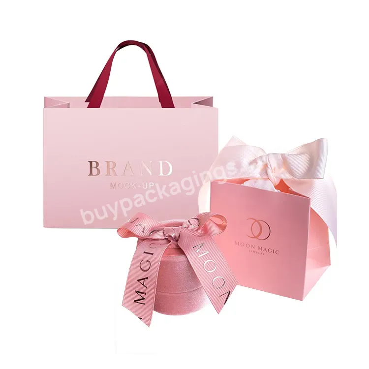Custom Logo Printed Luxury Merchandise Retail Euro Tote Cardboard Packaging Art Paper Shopping Bags For Clothes/clothing