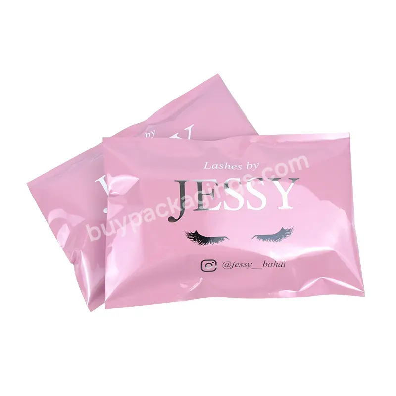 Custom Logo Printed Mailer Bag Beauty Mailing Packaging Fashion Pink Mailing Packaging Foil Mailers For Makeup Tools