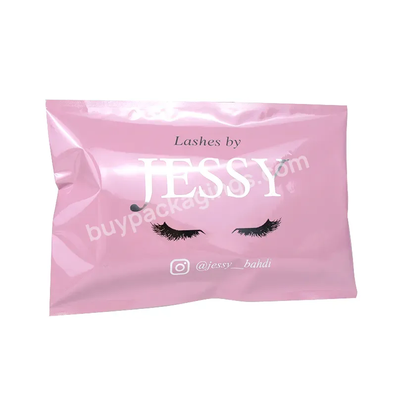 Custom Logo Printed Mailer Bag Beauty Mailing Packaging Fashion Pink Mailing Packaging Foil Mailers For Makeup Tools