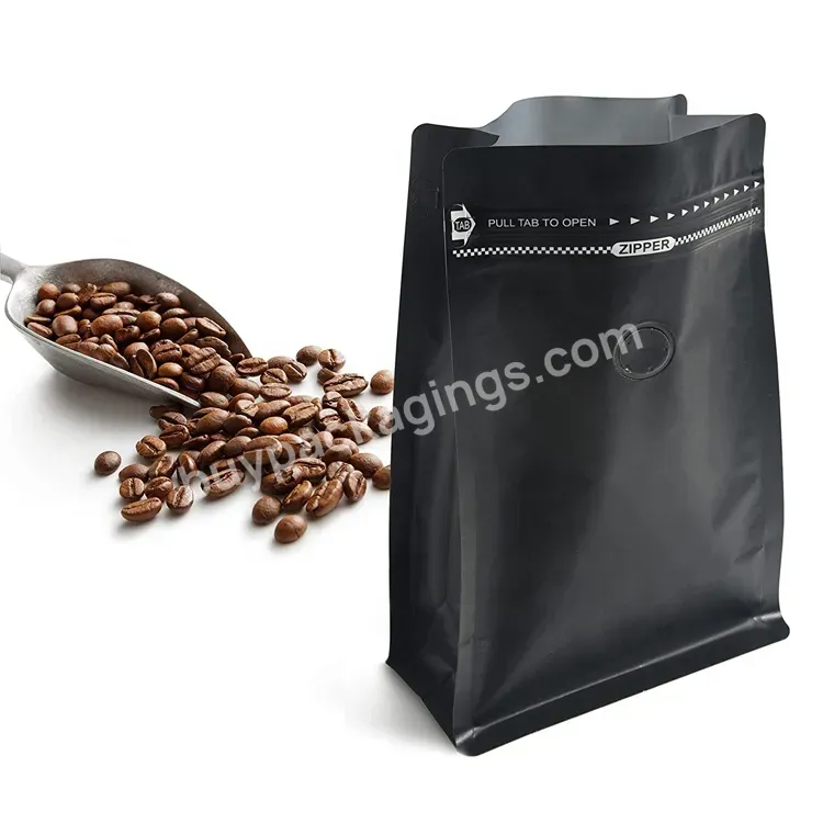 Custom Logo Printed Matte Aluminum Foil Food Packaging Bag Zip Lock Flat Bottom Coffee Tea Bags For Coffee