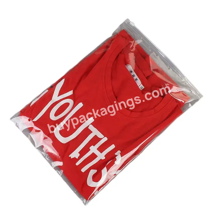 Custom Logo Printed On Sealable Clear Plastic Bag Pvc Zipper Bag For Clothing