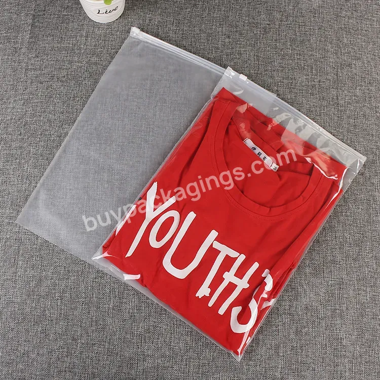 Custom Logo Printed On Sealable Clear Plastic Bag Pvc Zipper Bag For Clothing