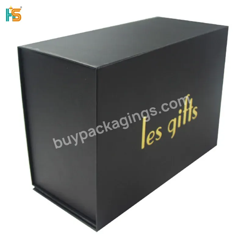 Custom Logo Printed Paper Rigid Cardboard Clothing Shoe Packaging Ribbon Magnetic Closure Folding Foldable Gift Boxes