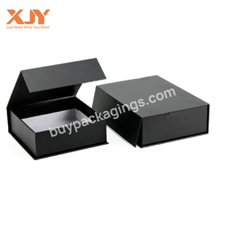 Custom Logo Printed Paper Rigid Cardboard Clothing Shoe Packaging Ribbon Magnetic Closure Folding Foldable Gift Boxes
