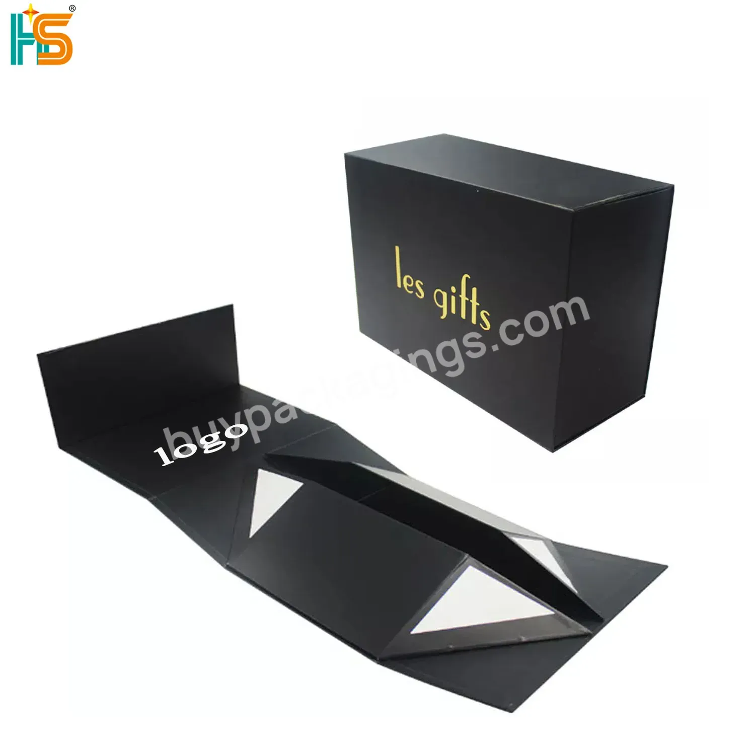 Custom Logo Printed Paper Rigid Cardboard Clothing Shoe Packaging Ribbon Magnetic Closure Folding Foldable Gift Boxes