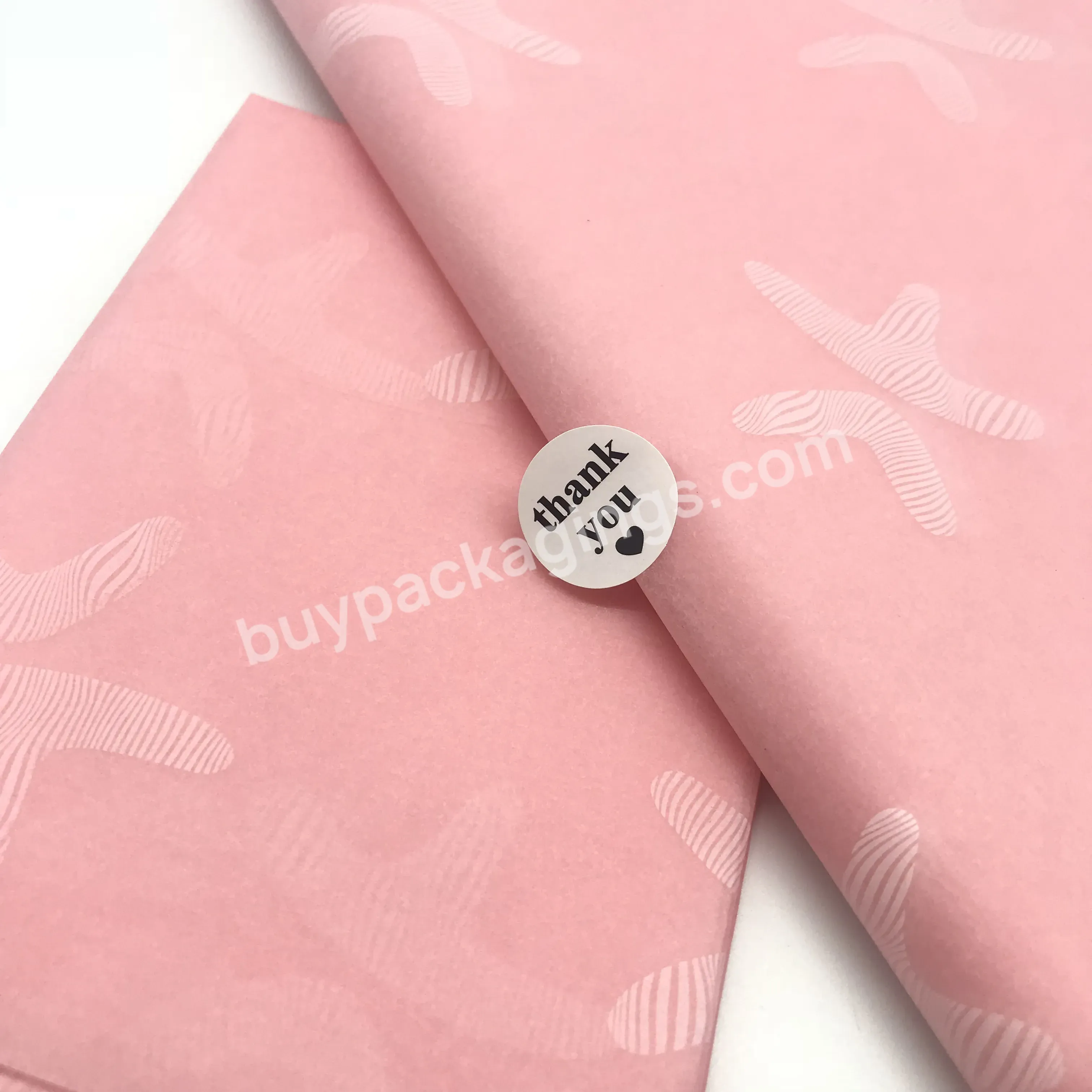 Custom Logo Printed Pink Tissue Paper Wholesale Packaging Tissue Wrapping Paper For Gift Box Packaging