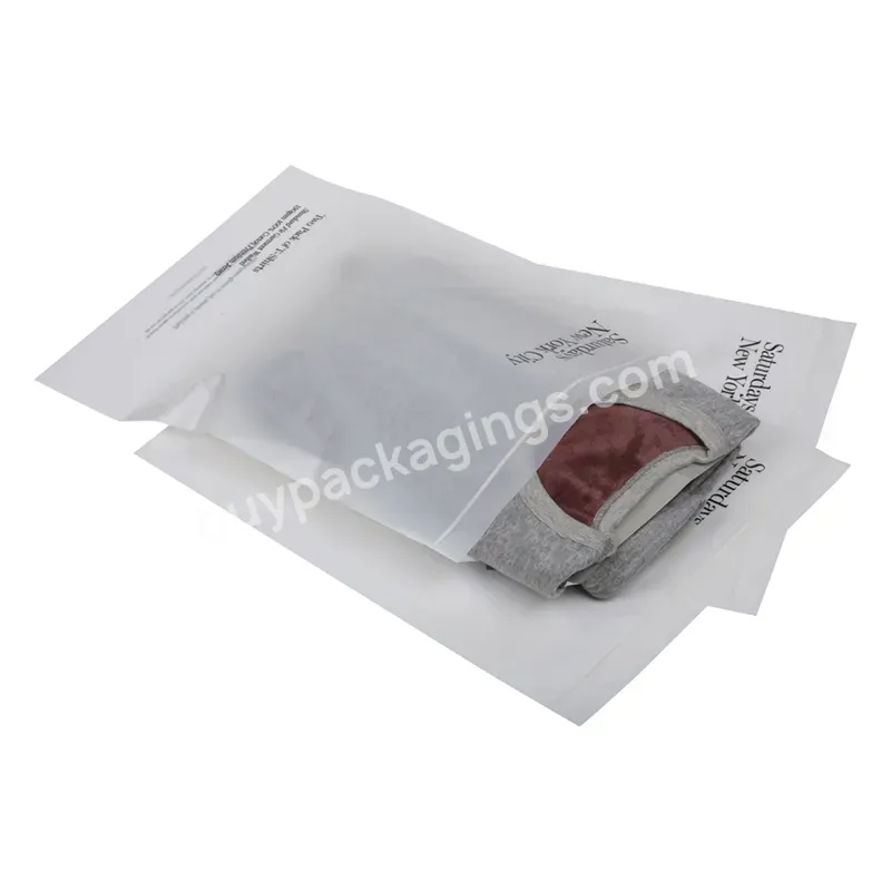 Custom Logo Printed Plastic Bags For Clothing Frosted Pvc Ziplock Garment Bags Custom Zip Bag For Package