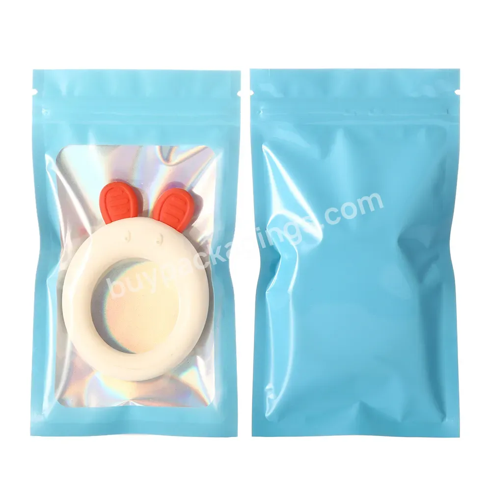 Custom Logo Printed Plastic Smell Proof Pouch 3.5 Mylar Ziplock Bag Self Adhesive Makeup Zipper Bag