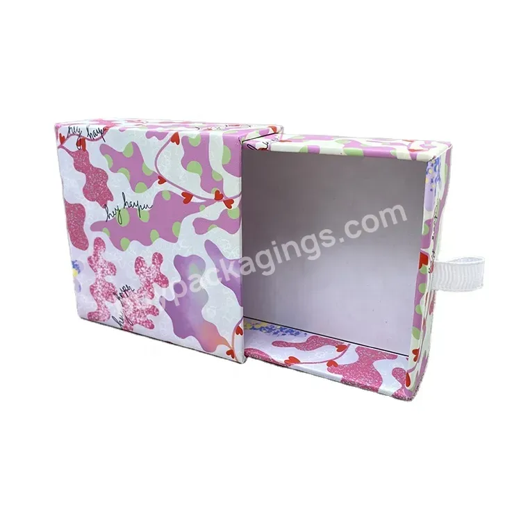Custom Logo Printed Retail Packaging Paper Drawer Box For Stainless Steel Jewelry Body Jewelry