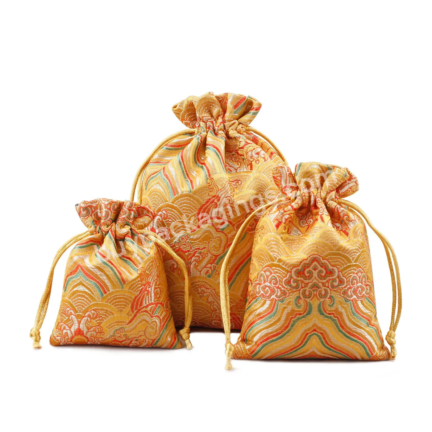 Custom Logo Printed Satin Underwear Dust Gift Packaging Pouch Drawstring Satin Hair Bag Satin Pouch Bag For Jewelry