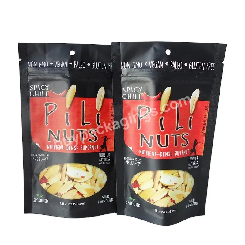 Custom Logo Printed Stand Up Zipper Pouch Plastic Zip Small Packaging Bags For Peanut