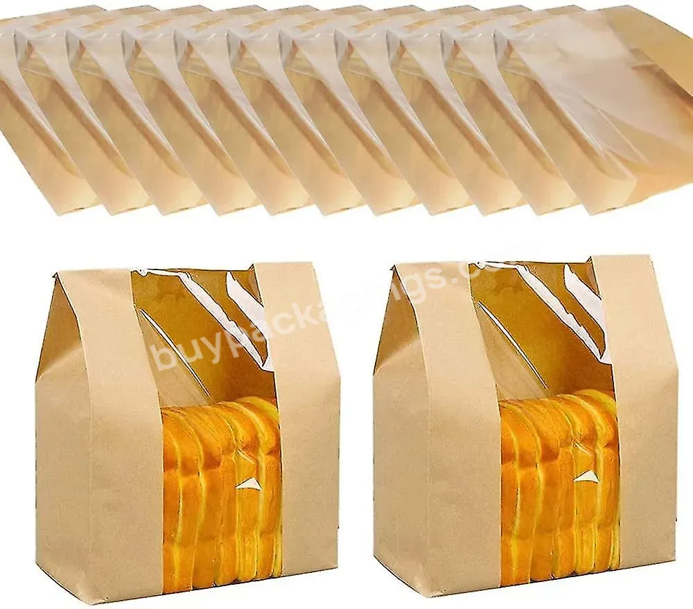Custom Logo Printed Take Away Kraft Bag For Maize Bread Flour 1 Kg 2kg Packaging