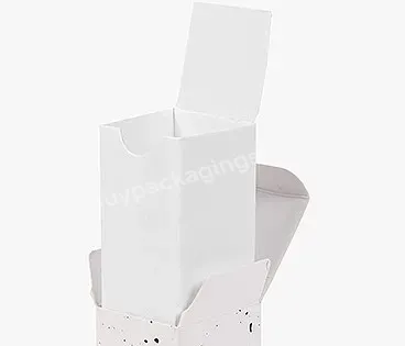 Custom Logo Printed White Cardboard Cosmetic Inverted Two Pleated End Cardboard Packaging Box For Lipstick Eyeliner Pencil