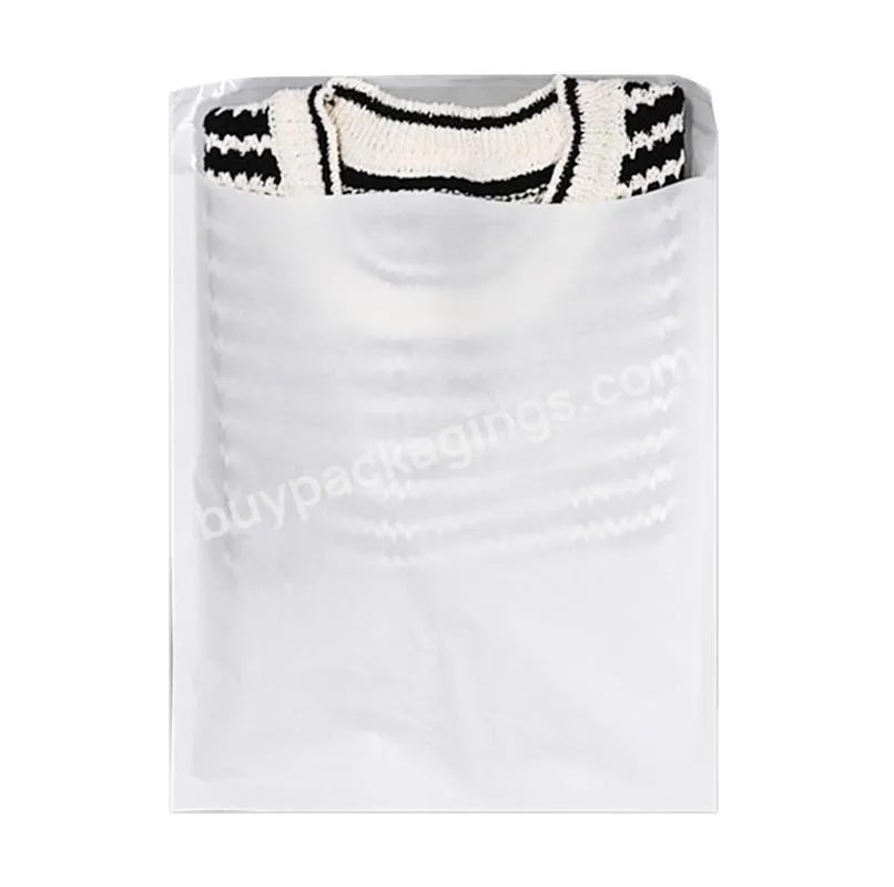 Custom Logo Printed White Grease Resistant Parchment Wax Coated Bag Glassine Paper Bags For Clothing Waxed Mailer Bag
