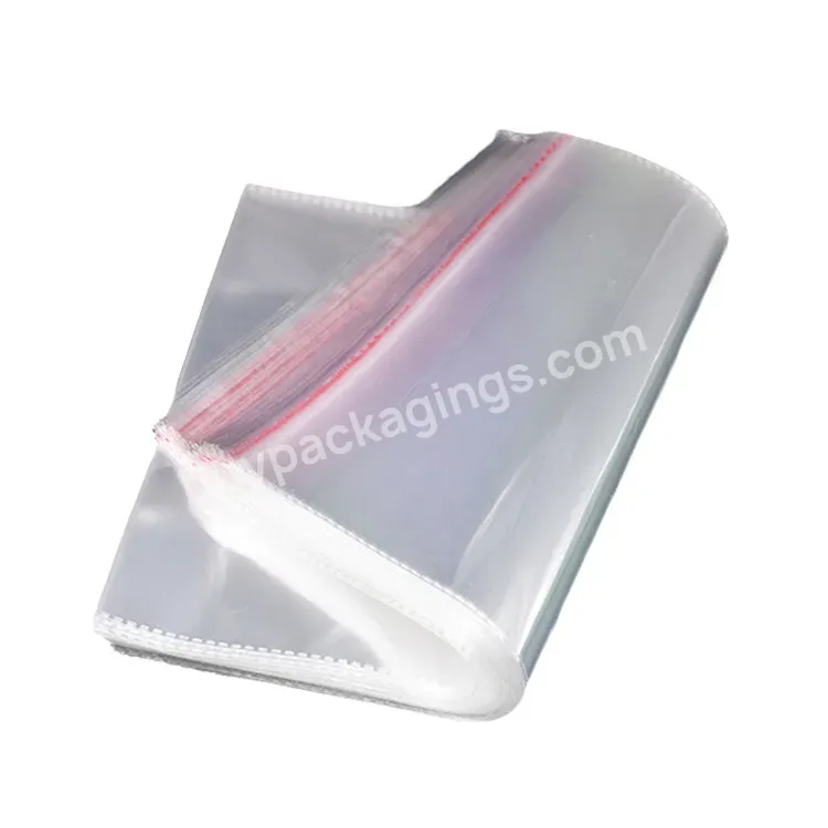 Custom Logo Printing Apparel Package Opp Bag,Self Sealing Transparent Cello Bag Clear Plastic Cellophane Bags