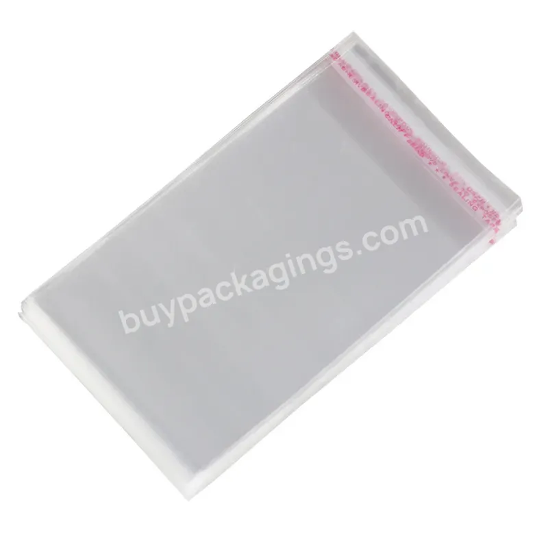 Custom Logo Printing Apparel Package Wholesale Transparent Cellophane Clear Poly Bag Opp Plastic Self Adhesive Opp Bag