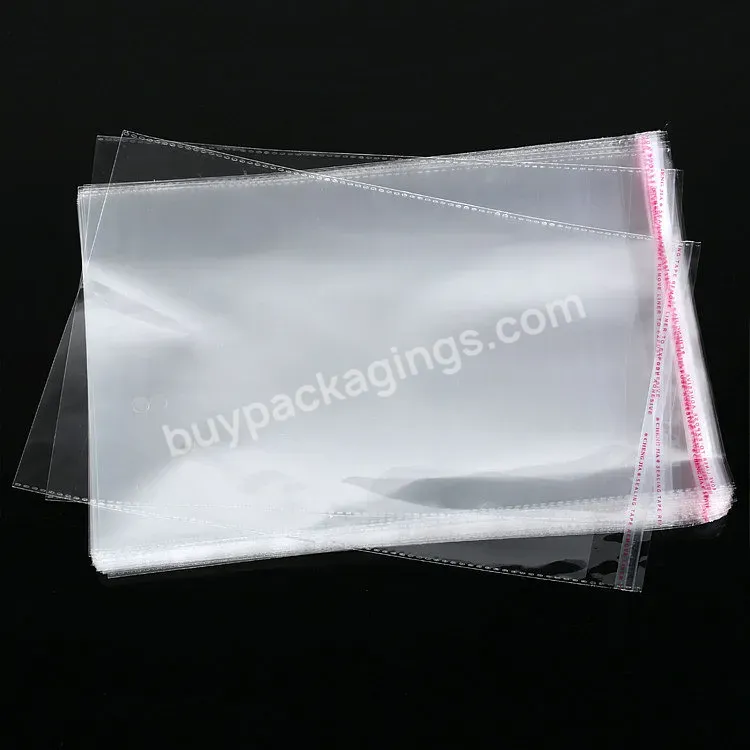 Custom Logo Printing Apparel Package Wholesale Transparent Cellophane Clear Poly Bag Opp Plastic Self Adhesive Opp Bag