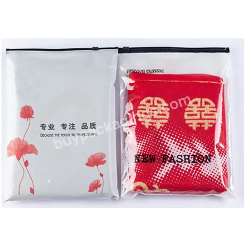 Custom Logo Printing Biodegradable Matte Frosted Poly Clothing Zip Lock Ziplock Bag For Cloth Package