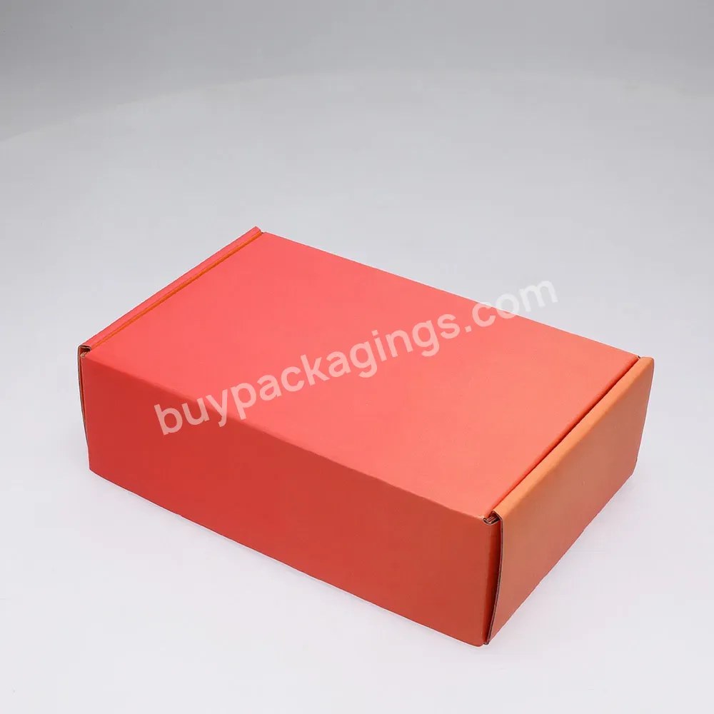 Custom Logo Printing Book Shape Packaging Corrugated Folding Solid Color Mail Shipping Box