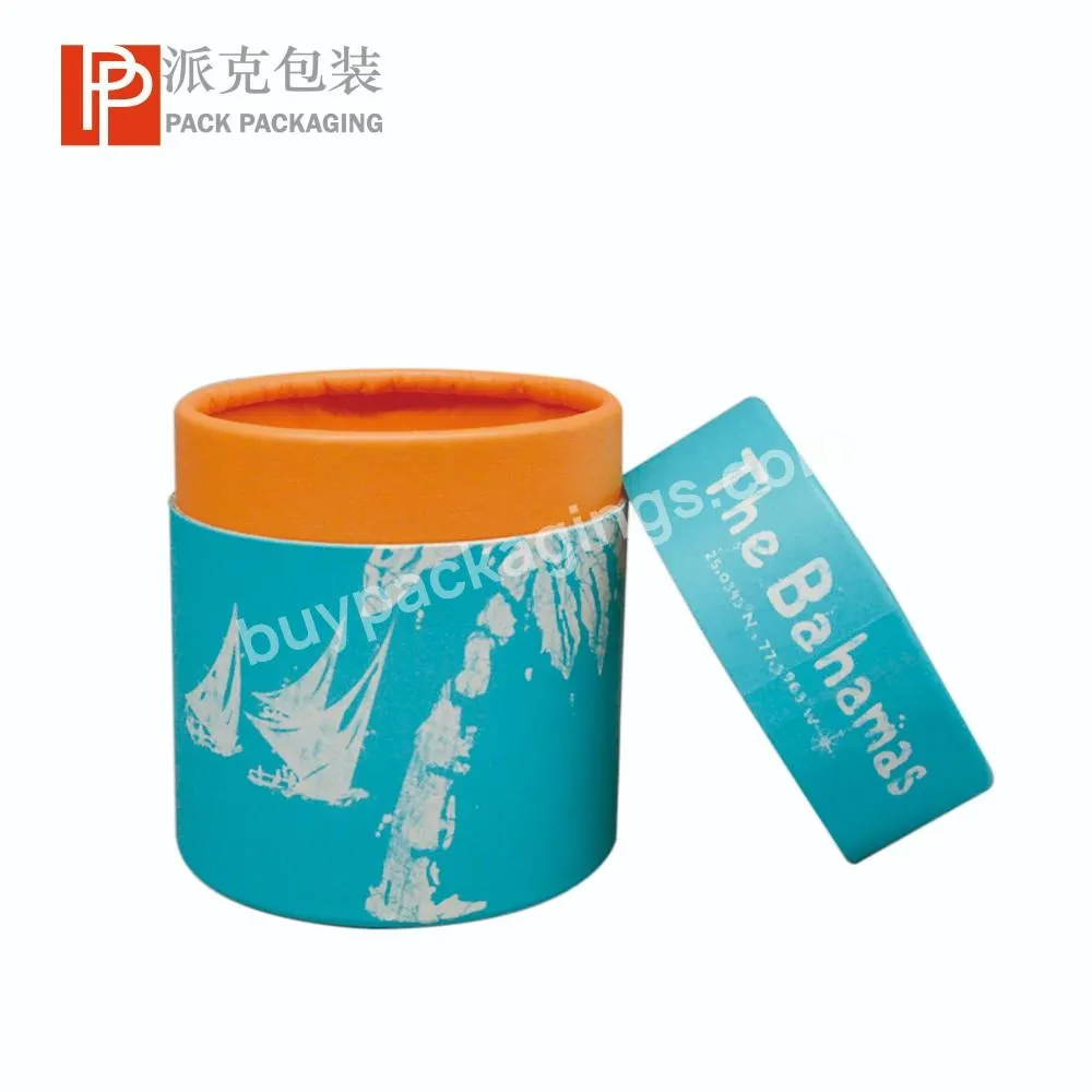 Custom logo printing candle glass jars packaging round paper box