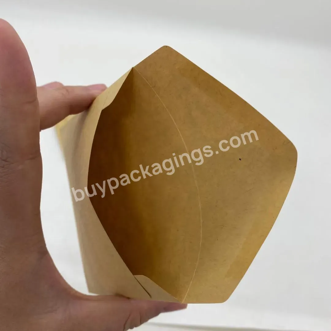 Custom Logo Printing Expanded Mini Kraft Paper Photo Packaging Bag Coin Envelope With Water Based Glue Sealing