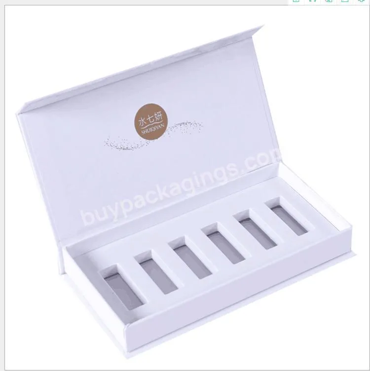 custom logo printing eye drops serum mascara lipgloss lip balm packaging box