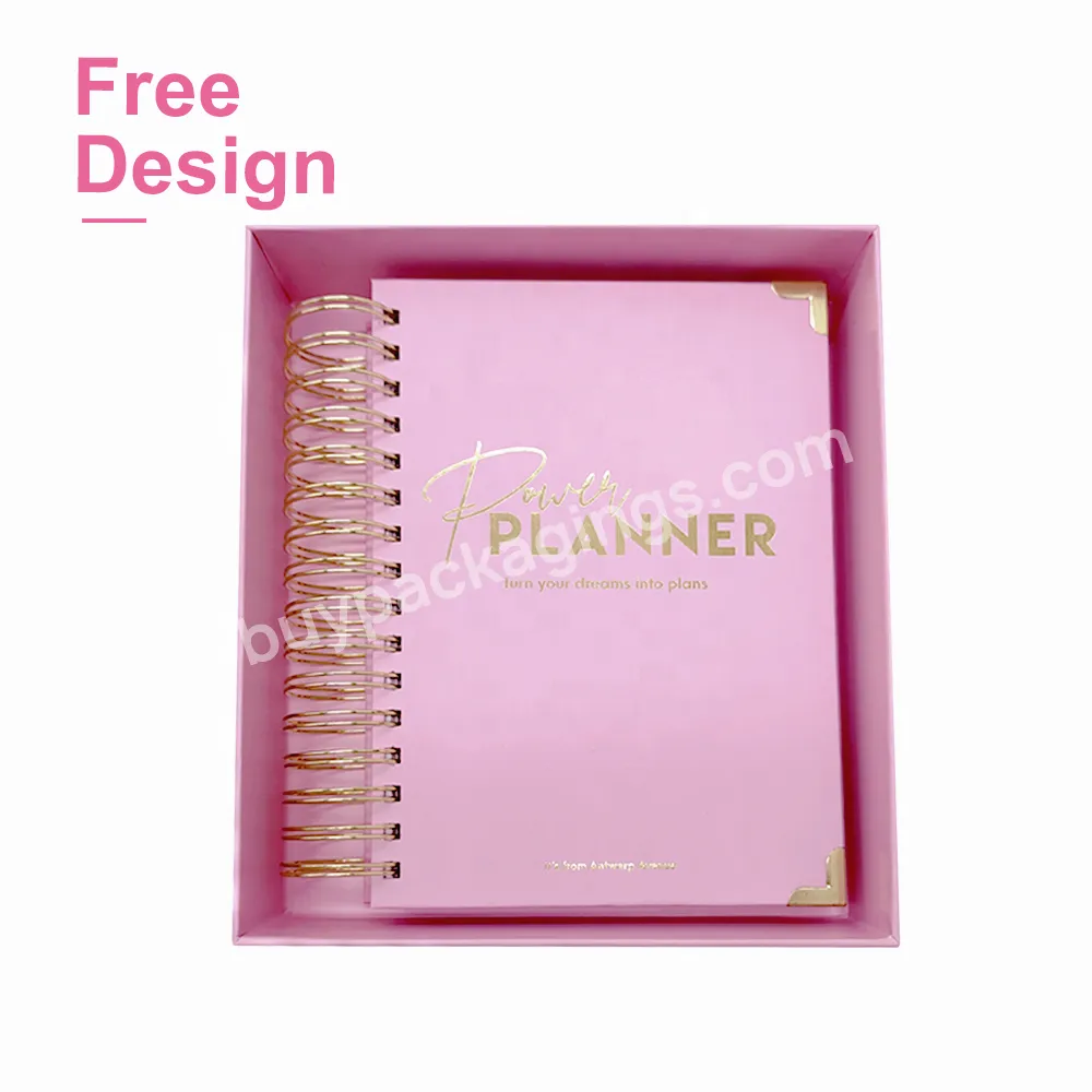 Custom Logo Printing Organizer Planner Wedding Diary Spiral Hardcover Wholesale Custom Planner Printing