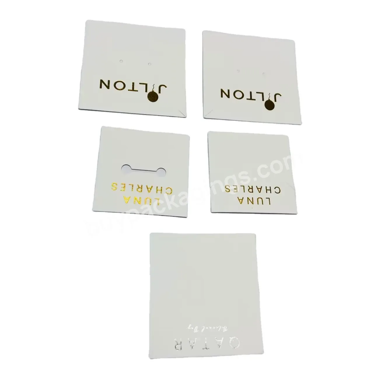 Custom Logo Printing Packaging Cards Paper White Earring Card Jewelry Display Holders Credit Card - Buy Jewelry Display Holders Credit Card,Ring Display Card,Jewelry Packing Cardboard.