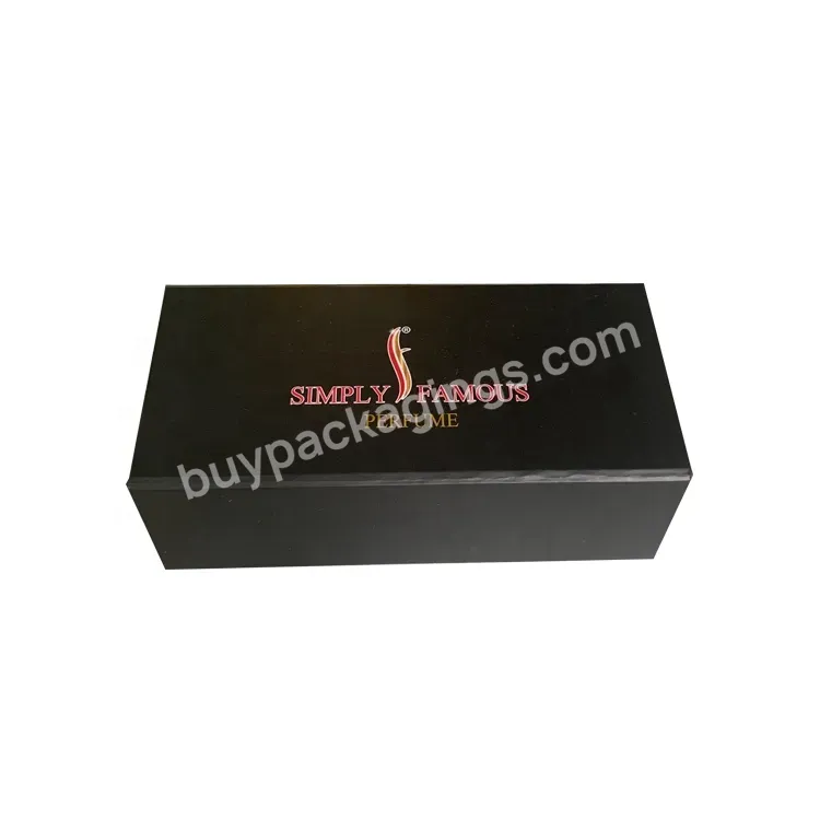 Custom Logo Printing Paper Cardboard Book Shaped Magnetic Closure Bottle Gift Empty Luxury Perfume Boxes