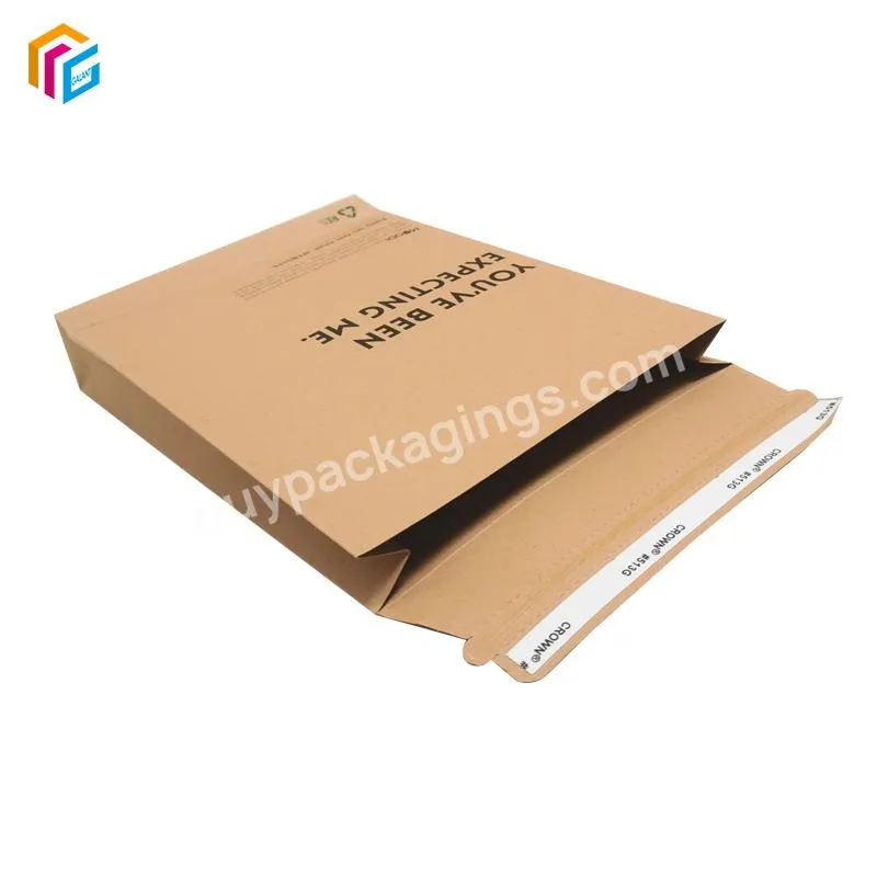 custom logo printing paper envelope clothing packaging expandable kraft mailer with self seal