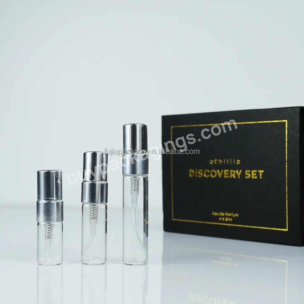 Custom Logo Printing Parfums Spray Bottle Folding Paper Packaging Small Mini Sample Cosmetic Storage Box