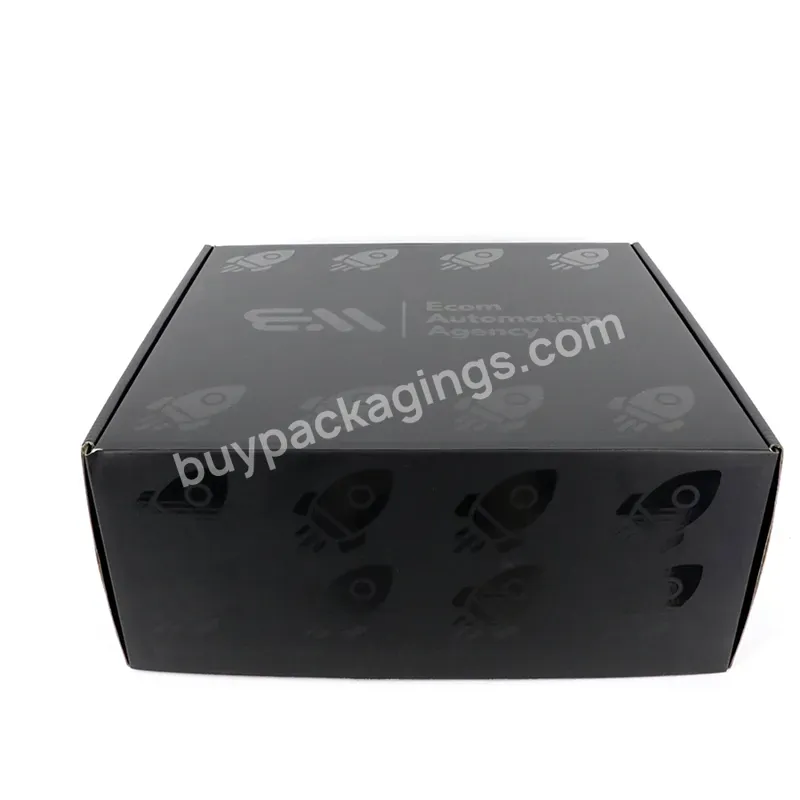 Custom Logo Printing Perfume Paper Packaging Box Black Shipping Corrugated Cardboard For Shipping