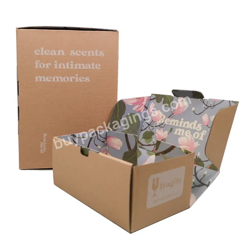 Custom Logo Printing Perfume Paper Packaging Box Black Shipping Corrugated Cardboard For Shipping