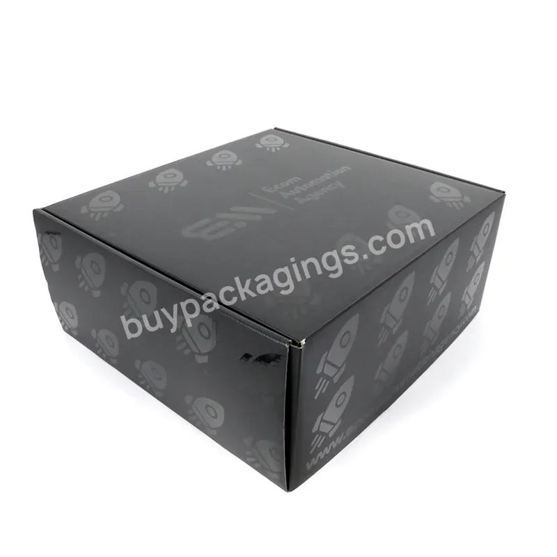 Custom Logo Printing Perfume Paper Packaging Box Black Shipping Corrugated Cardboard For Shipping