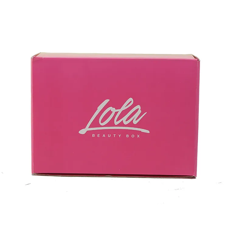 Custom Logo Printing Pink Corrugated Packaging Cardboard Boxes E-commerce Mailer Shipping Box