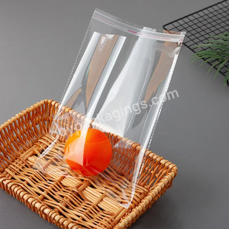 Custom Logo Printing Resealable Apparel Package Opp Bag Self Sealing Bopp Transparent Cello Bag Clear Plastic Cellophane Bag