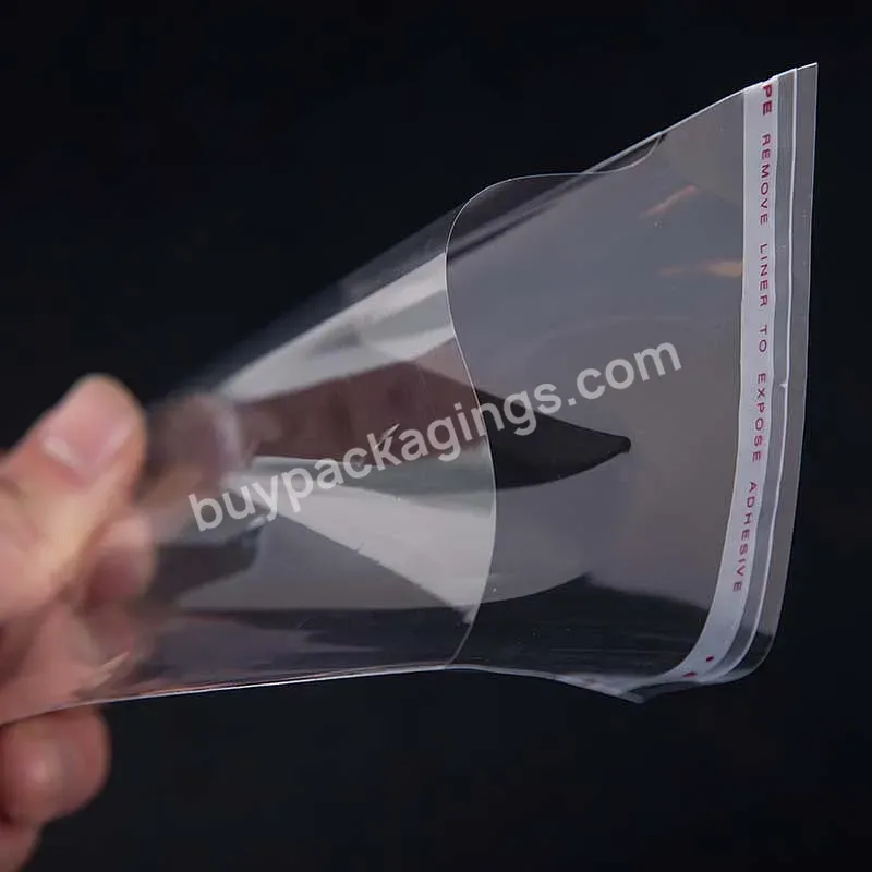 Custom Logo Printing Resealable Apparel Package Self Sealing Transparent Plastic Opp Cellophane Bags