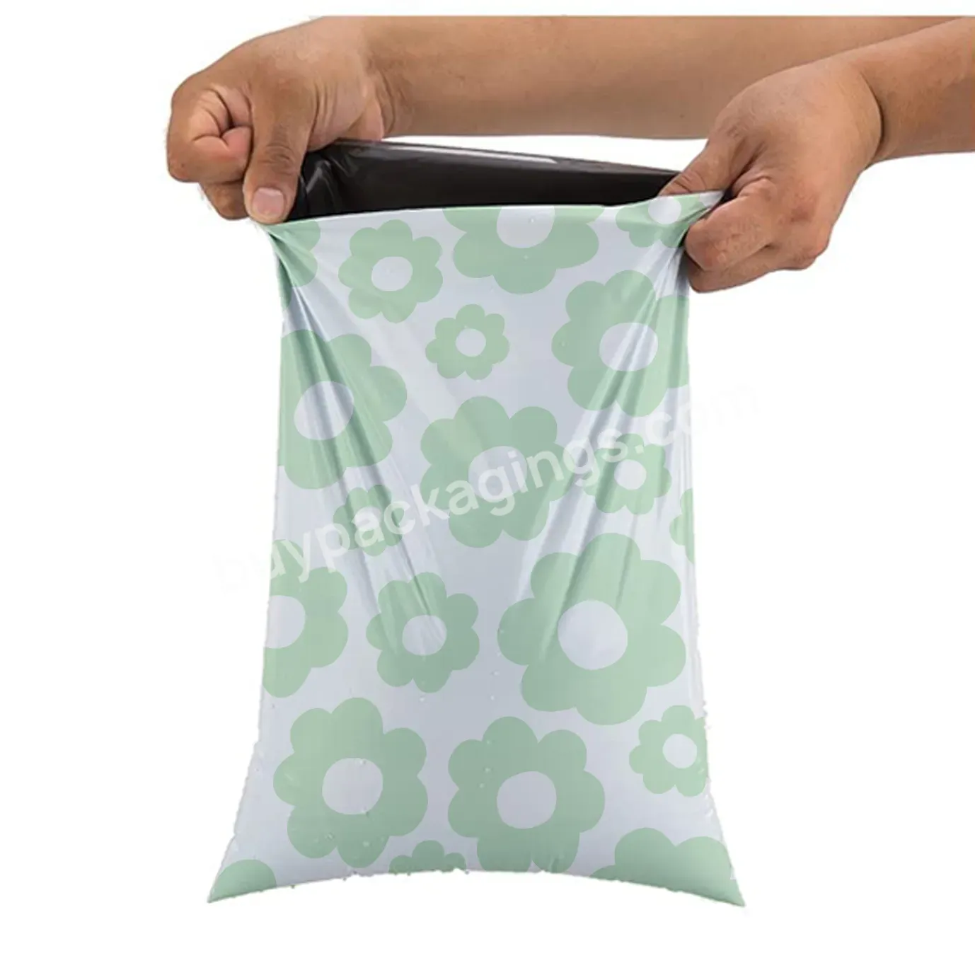 Custom Logo Printing Slide Matte Frosted Biodegradable Plastic Bag Clothing Tshirt Waterproof Poly Bag