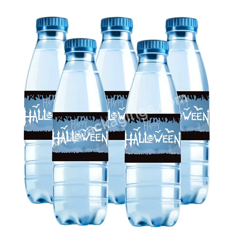 Custom Logo Private Waterproof Double Print Pvc Drink Water Brand Product Adhesive Label Sticker Printing For Clear Bottle