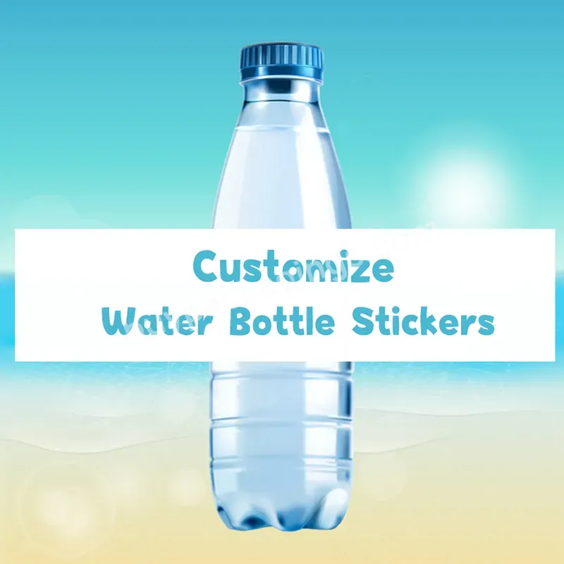 Custom Logo Private Waterproof Double Print Pvc Drink Water Brand Product Adhesive Label Sticker Printing For Clear Bottle